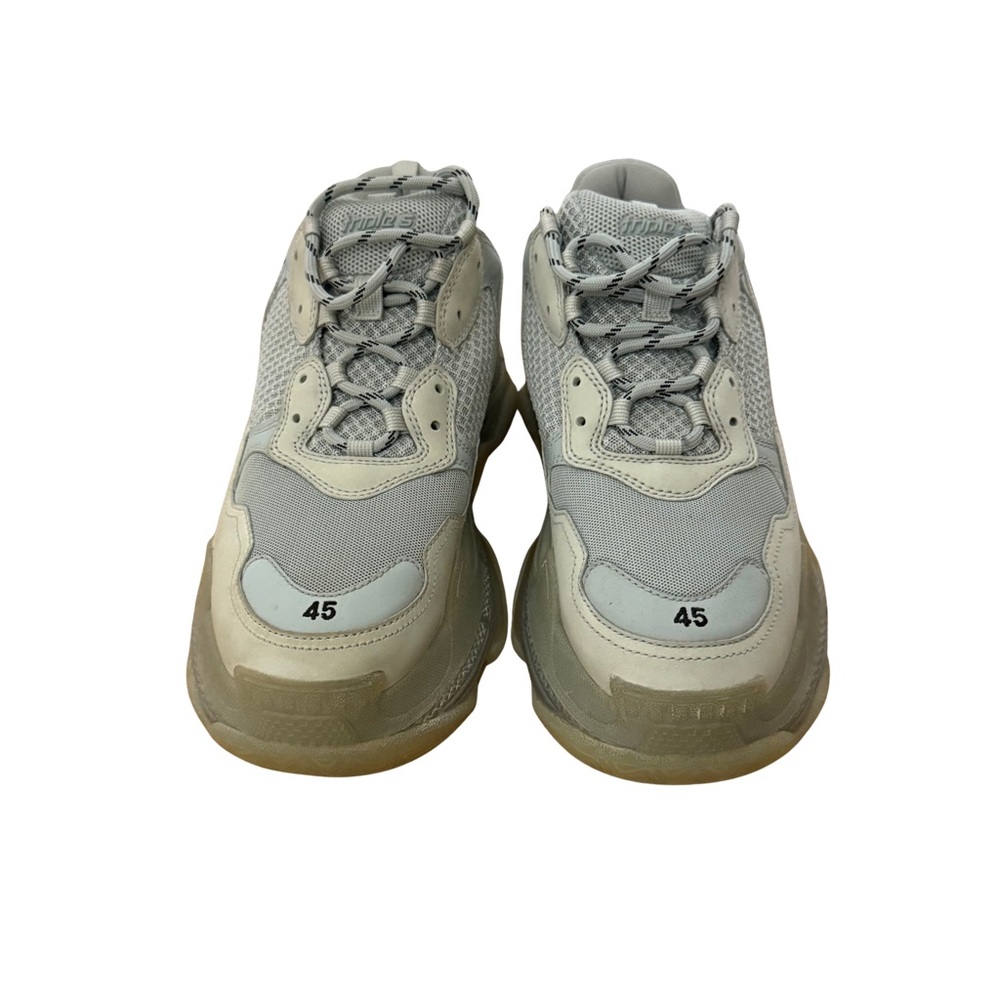 Authentic Balenciaga Men's Athletic Shoes in Gray and Cream